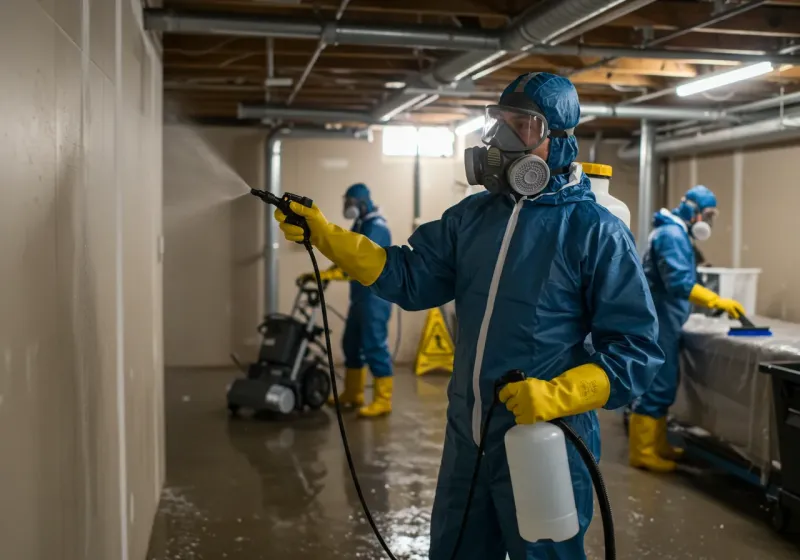 Basement Sanitization and Antimicrobial Treatment process in Lowell, IN